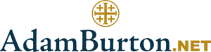 Adam Burton.net logo navy text