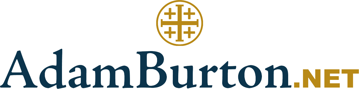 Adam Burton.net logo navy text